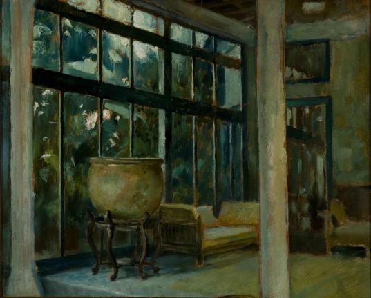 <em>Greenhouse at Laurelton Hall, Viewed from Daffodil Terrace</em>, c. 1926 <em>Greenhouse at Laurelton Hall, Viewed from Daffodil Terrace</em>