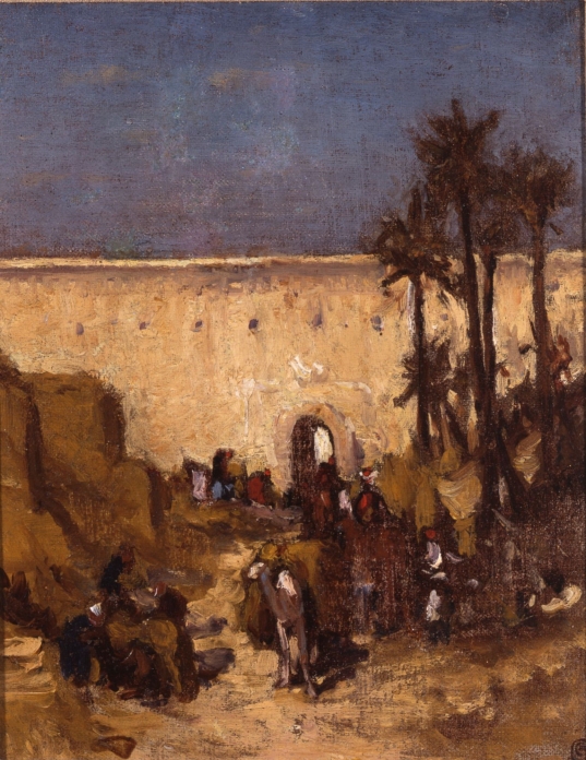 North African Scene with City Wall, c. 1875 North African Scene with City Wall
