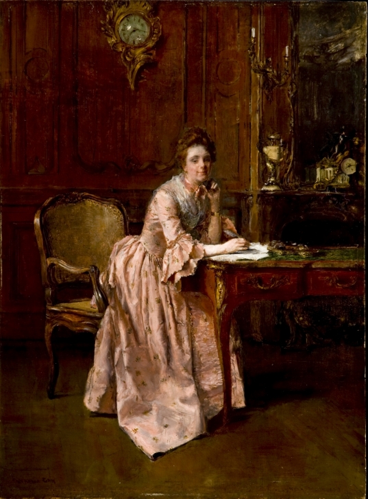 Lady at Writing Desk, c. 1890s Lady at Writing Desk