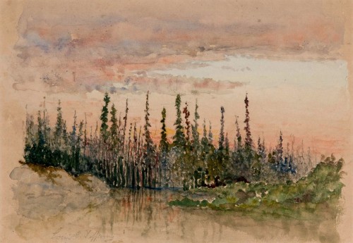 Landscape with Evening Sky, c. 1880 Landscape with Evening Sky