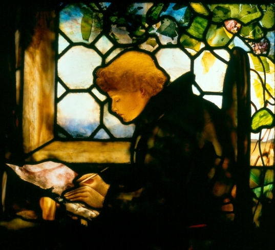 Library window, c. 1892 Library window